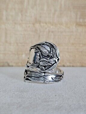 Two Love Birds Spoon Ring